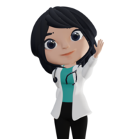 3d hermosa doctora png