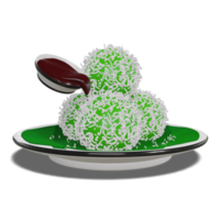 cuisine indonésienne klepon, dessert frais et sucré sain d'indonésie png