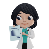 3D Beautiful Female Doctor png