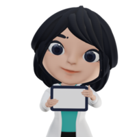 3D Beautiful Female Doctor png