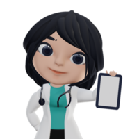 3D Beautiful Female Doctor png