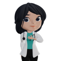 3D Beautiful Female Doctor png