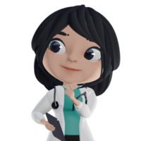 3d hermosa doctora png