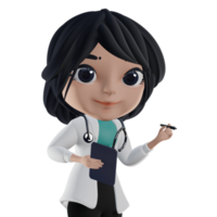 3D Beautiful Female Doctor png