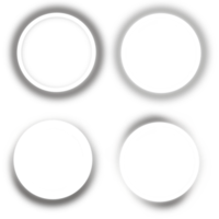 conjunto de sombra redonda. efeito de sombra circular png