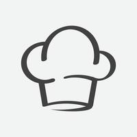 sombrero para cocinas de chef, vector de icono de gorro de chef, diseño de gorra de chef