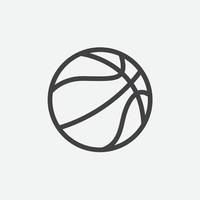 ilustración de elemento simple de baloncesto, diseño de símbolo de icono de signo de pelota de baloncesto, icono de pelota de baloncesto, ilustración de vector plano pelota de baloncesto