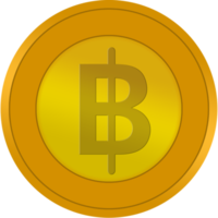 gold coin icon. With dollar sign , Yuan , Euro , Pound and Baht. illustration png