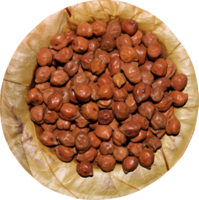 Chickpeas on a Sal Tree Leaf Plate. png