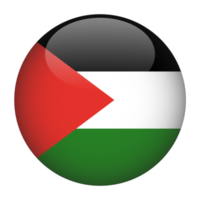 palestina 3d avrundad flagga med transparent bakgrund png