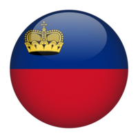 drapeau arrondi liechtenstein 3d avec fond transparent png