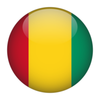 Guinea 3D Rounded Flag with Transparent Background png