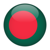 bangladesh 3d avrundad flagga med Nej bakgrund png