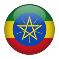 Ethiopia 3D Rounded Flag with Transparent Background png