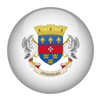 bandeira arredondada de saint barthelemy 3d com fundo transparente png