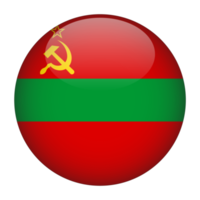 Transnistria 3D Rounded Flag with Transparent Background png