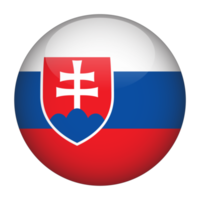 slovaquie drapeau arrondi 3d avec fond transparent png