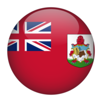 drapeau arrondi 3d des bermudes sans arrière-plan png
