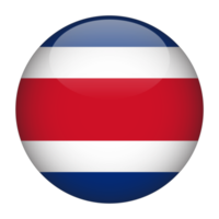 Costa Rica 3D Rounded Flag with Transparent Background png
