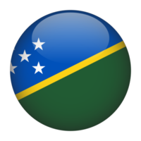 solomon öar 3d avrundad flagga med transparent bakgrund png