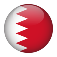 Bahrain 3D Rounded Flag with no Background png