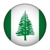 norfolk island 3d abgerundete flagge mit transparentem hintergrund png