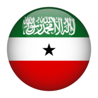 Somaliland 3D Rounded Flag with Transparent Background png