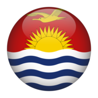Kiribati 3D Rounded Flag with Transparent Background png