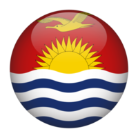 kiribati bandera redondeada 3d con fondo transparente png