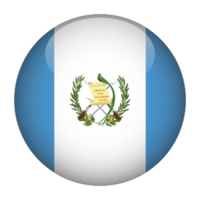 Guatemala 3d afgeronde vlag met transparant achtergrond png