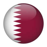 qatar 3d avrundad flagga med transparent bakgrund png