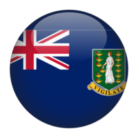 British Virgin Islands 3D Rounded Flag with no Background png