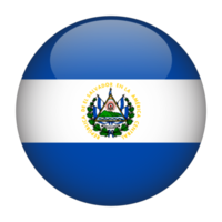 El Salvador 3D Rounded Flag with Transparent Background png