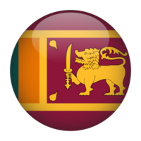 Sri Lanka 3D Rounded Flag with Transparent Background png