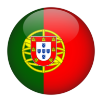 bandeira arredondada de portugal 3d com fundo transparente png