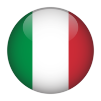 bandera redondeada 3d de italia con fondo transparente png