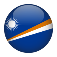 Marshall Islands 3D Rounded Flag with Transparent Background png