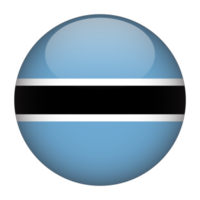 Botswana 3D Rounded Flag with no Background png