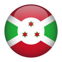 burundi drapeau arrondi 3d sans arrière-plan png