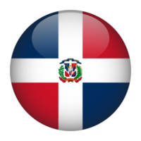 república dominicana bandera redondeada 3d con fondo transparente png