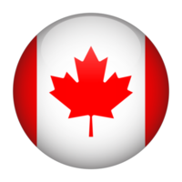 canada3d abgerundete Flagge mit transparentem Hintergrund png