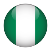 Nigeria 3D Rounded Flag with Transparent Background png