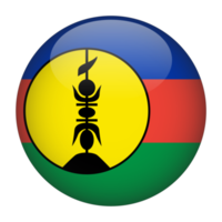 New Caledonia 3D Rounded Flag with Transparent Background png