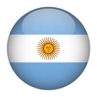 bandeira argentina 3d arredondada sem fundo png