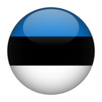 Estonia 3D Rounded Flag with Transparent Background png