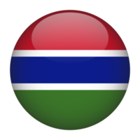 gambia bandera redondeada 3d con fondo transparente png