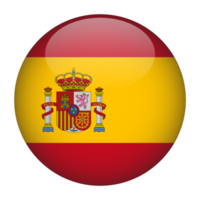 Spain 3D Rounded Flag with Transparent Background png