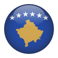 kosovo bandera redondeada 3d con fondo transparente png