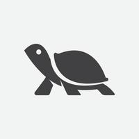 icono de tortuga diseño gráfico plano, signo plano de tortuga, símbolo de tortuga, ilustración de logotipo vector