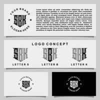 Creative monogram logo design with stationery template vector